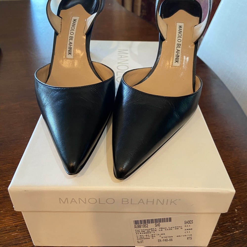 Carolyne Leather Mid-Heel Halter Pumps - Picture 2 of 6